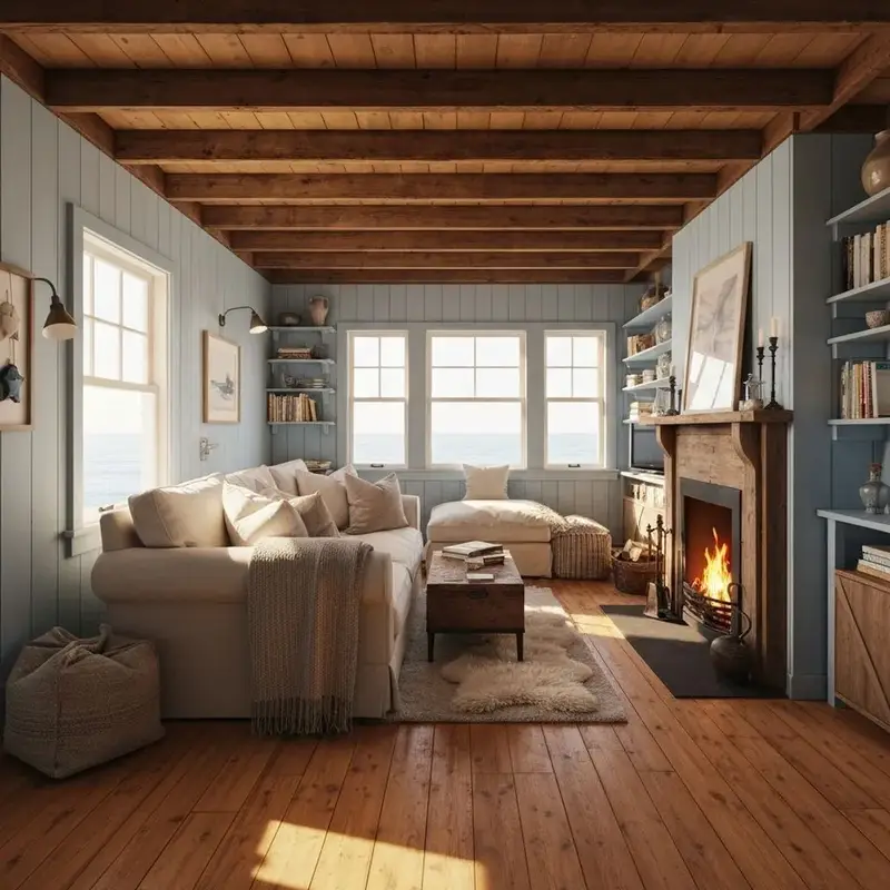Cottage interior with natural light